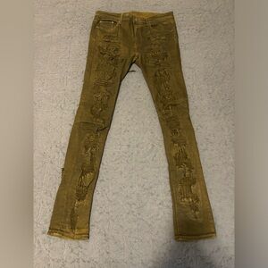 Brown stacked jeans (MNML)